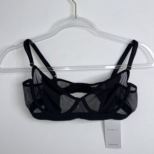 Bluebella Orla Wired Sexy Black Bra 34C NWT Lingerie Sheer